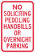No Overnight Parking Sign 18 x 12 