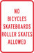 Rflctv No Skateboards Sign 18x12in Alum