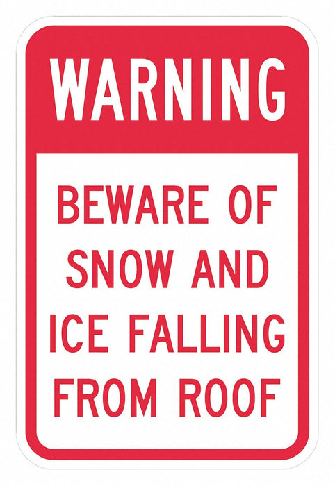 Rflctv Icy Conditions Warn Sign 18x12in