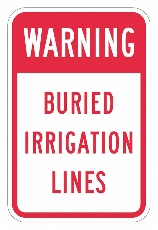 Rflctv Buried Pipeline Warn Sign 18x12in