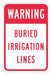 Rflctv Buried Pipeline Warn Sign 18x12in