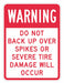 Rflctv Accdnt Prevent Warn Sign 18x12in