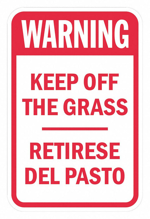 Rflctv No Tresspasing Warn Sign 18x12in