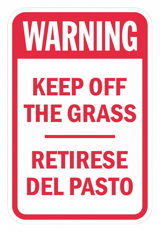 Rflctv No Tresspasing Warn Sign 18x12in