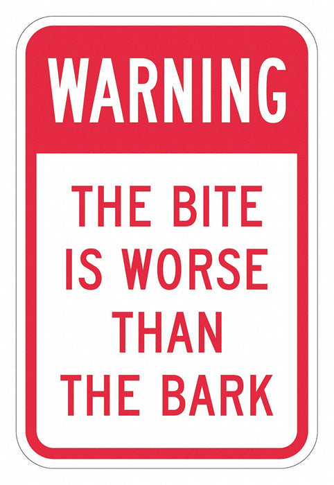 Rflctv Guard Dog Warning Sign 18x12in