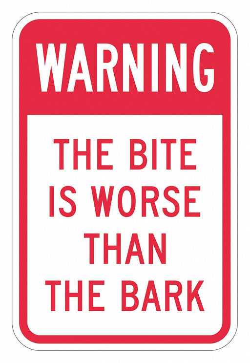 Rflctv Guard Dog Warning Sign 18x12in