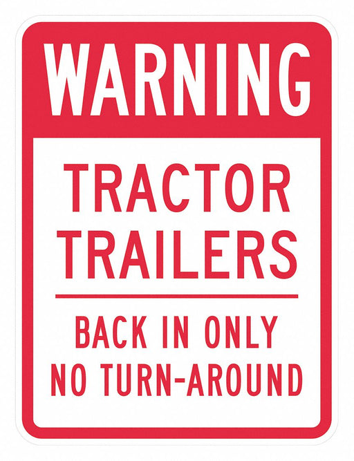 Facility Sign 18 in x 12 in White