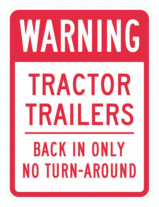 Facility Sign 18 in x 12 in White