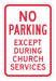 Church Parking Sign 18 x 12 