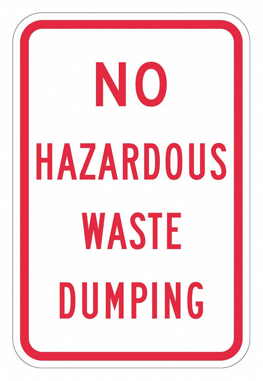 Rflctv Hazardous Materials Sign 18x12in