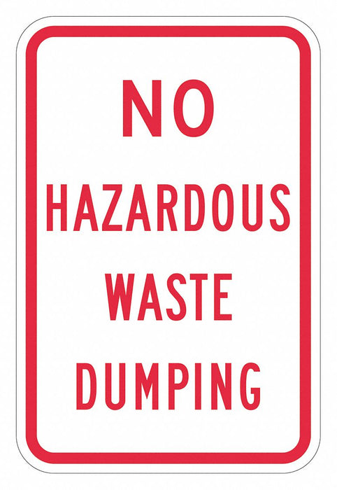 Rflctv Hazardous Materials Sign 18x12in