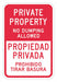 Rflctv No Dumping Prvt Prop Sign 18x12in