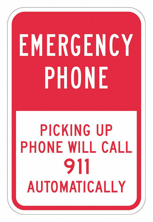 Facility Sign 18 in x 12 in Aluminum