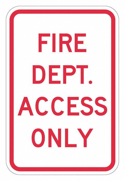 Rflctv Fire Connection Sign 18x12in Alum