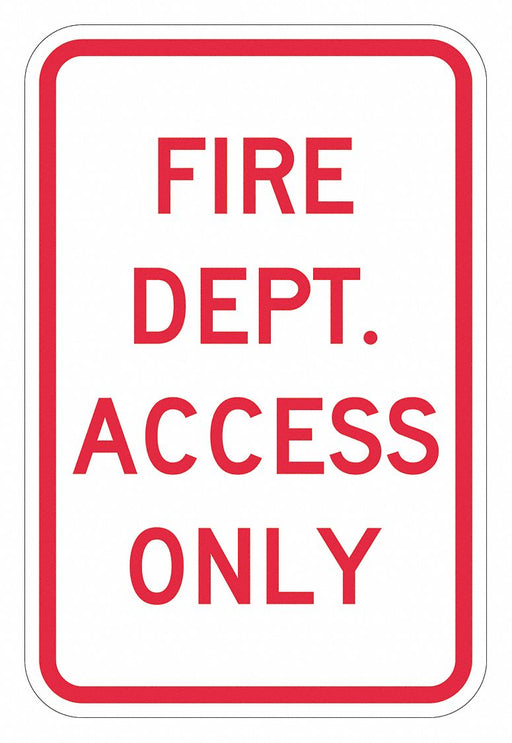 Rflctv Fire Connection Sign 18x12in Alum