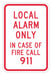 Reflective Emrgncy Sign 18x12in Aluminum