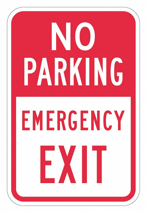 No Parking Exit Parking Sign 18 x 12 