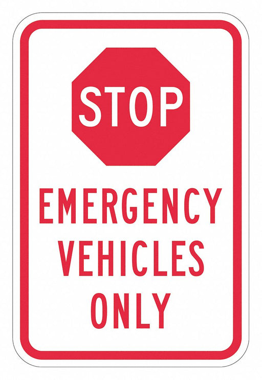Traffic Sign 18 in x 12 in White