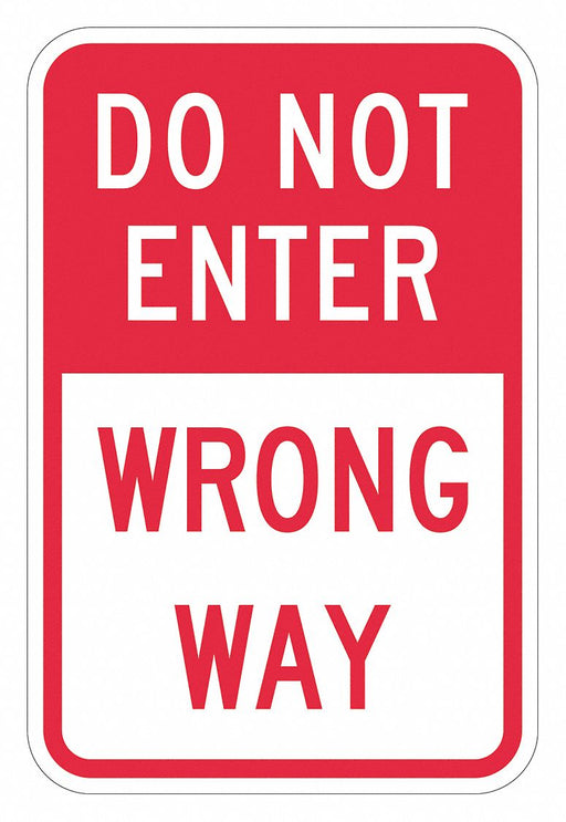Traffic Sign 18 in x 12 in White