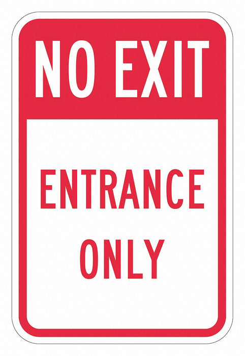 No Exit Sign For Parking Lots 18 x 12 