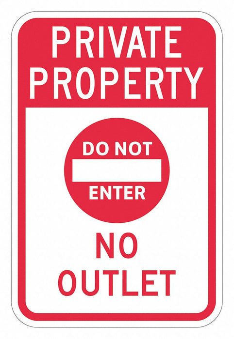Do Not Enter Traffic Sign 18 x 12 