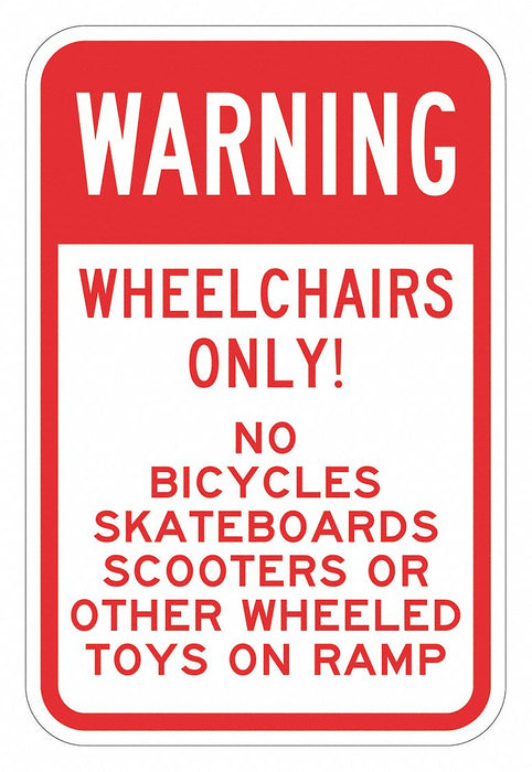 Rflctv No Skatebrds Warning Sign 18x12in