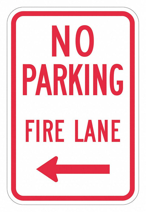 No Parking Fire Lane Sign 18 x 12 