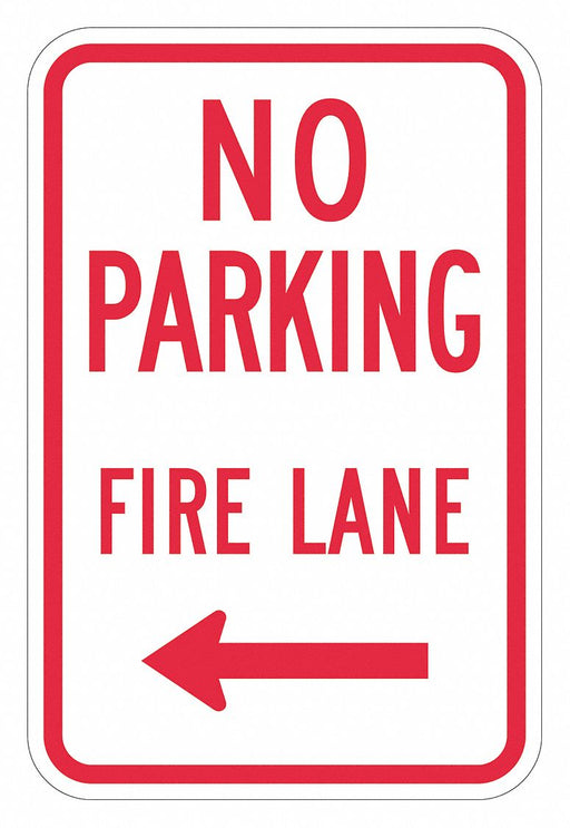 No Parking Fire Lane Sign 18 x 12 