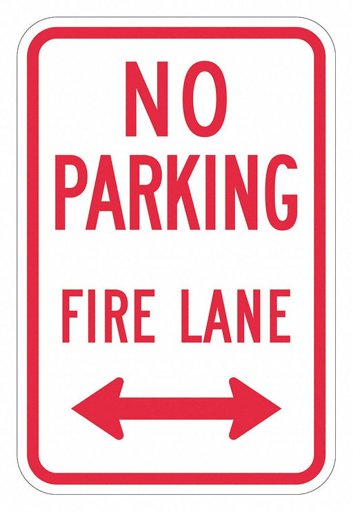 No Parking Fire Lane Sign 18 x 12 