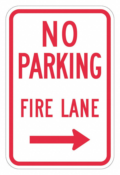 No Parking Fire Lane Sign 18 x 12 