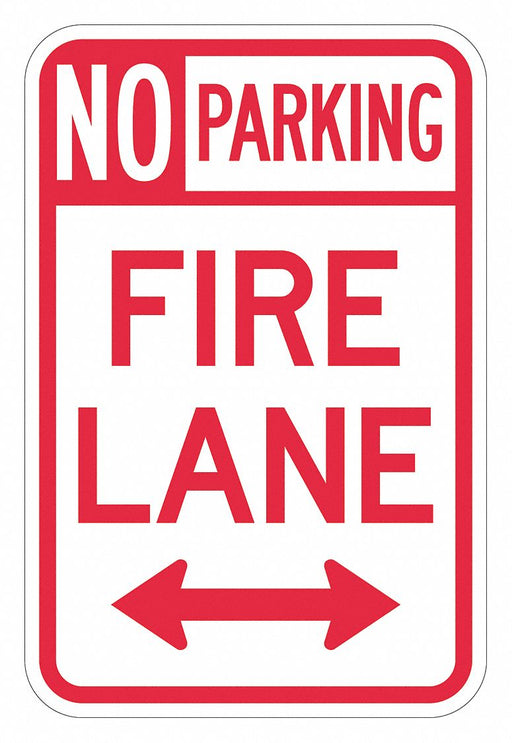 No Parking Fire Lane Sign 18 x 12 