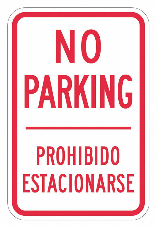 No Parking Sign 18 x 12 