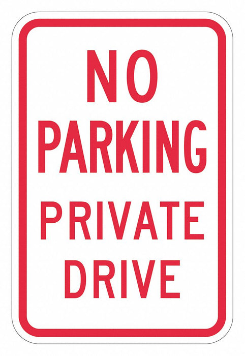 Driveway No Parking Sign 18 x 12 