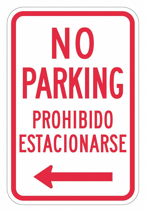 No Parking Sign 18 x 12 