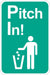 Reflective Pitch In Sign 18x12in Alumin