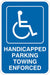 ADA Handicapped Parking Sign 18 x 12 