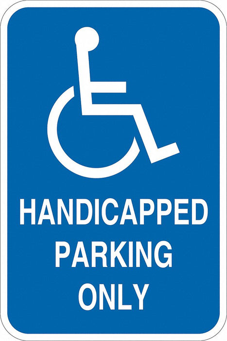 ADA Handicapped Parking Sign 18 x 12 