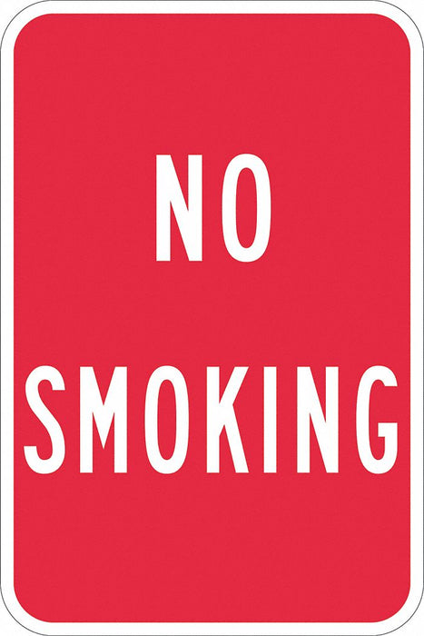 No Smoking Sign 18 in Aluminum