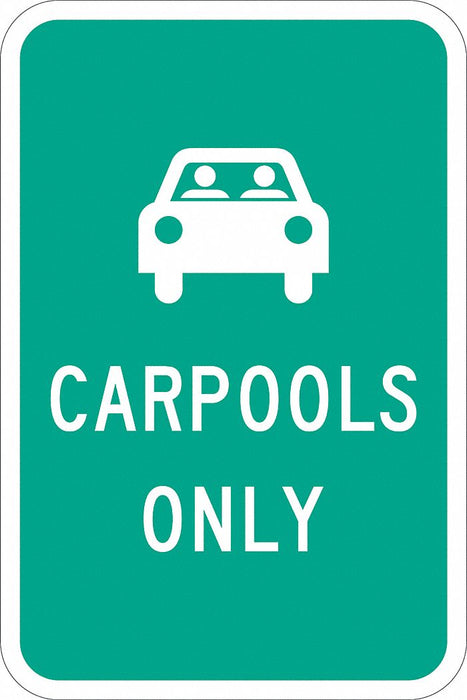 Car Pool Parking Sign 18 x 12 
