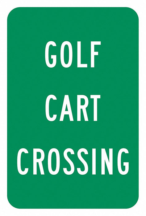 Golf Cart Crossing Traffic Sign 18 x12 