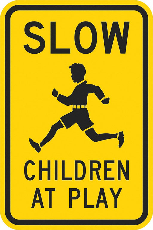 Traffic Sign 24 in x 18 in Yellow