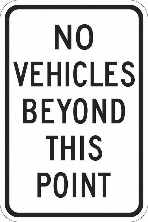 Traffic Sign 18 in x 12 in White
