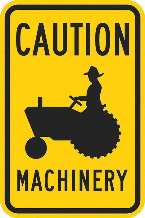 Facility Sign 18 in x 12 in Yellow