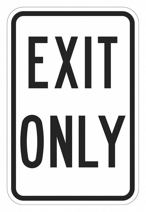 Exit Only Parking Sign 18 x 12 