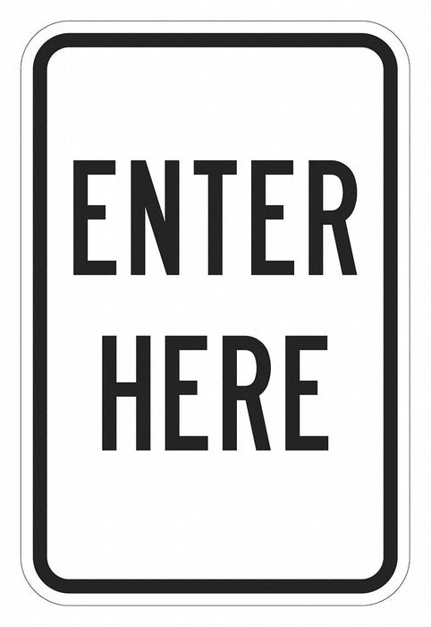 Enter Here Parking Sign 18 x 12 