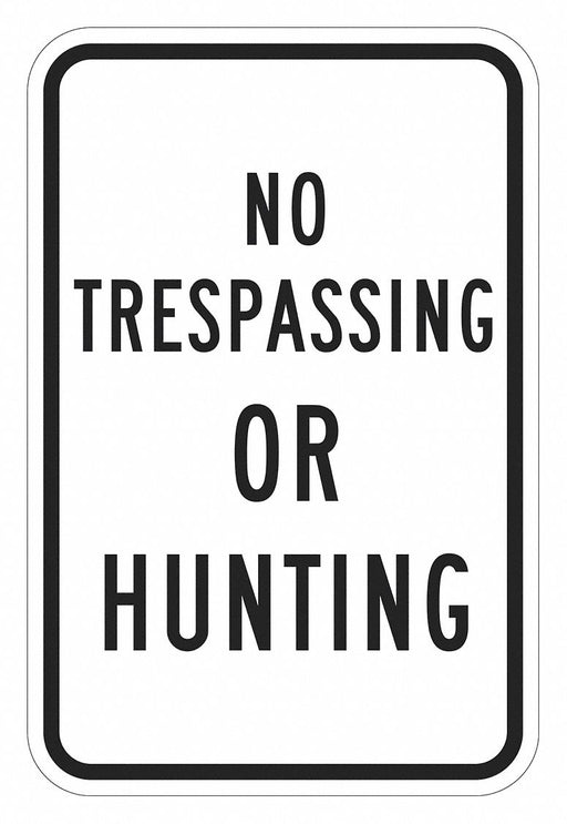 Rflctv No Trespassing Sign 18x12in Alum