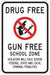 Rflctv Drug Free Drug Free Sign 18x12in