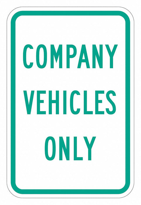 Company Vehicles Parking Sign 18 x 12 