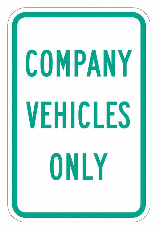 Company Vehicles Parking Sign 18 x 12 