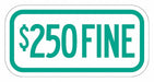 Fine Supplemental Parking Sign 6 x 12 
